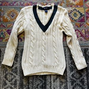 Vtg Gap Sweater S Streetwear Preppy Knit Cable Y2k Grandma Granny Indie coastal
